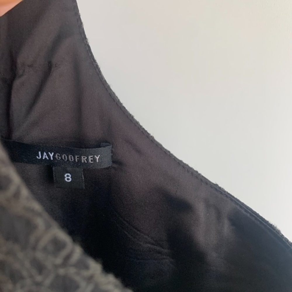 Jay Godfrey Black Snakeskin Mini Dress sz 8 - Picture 5 of 8